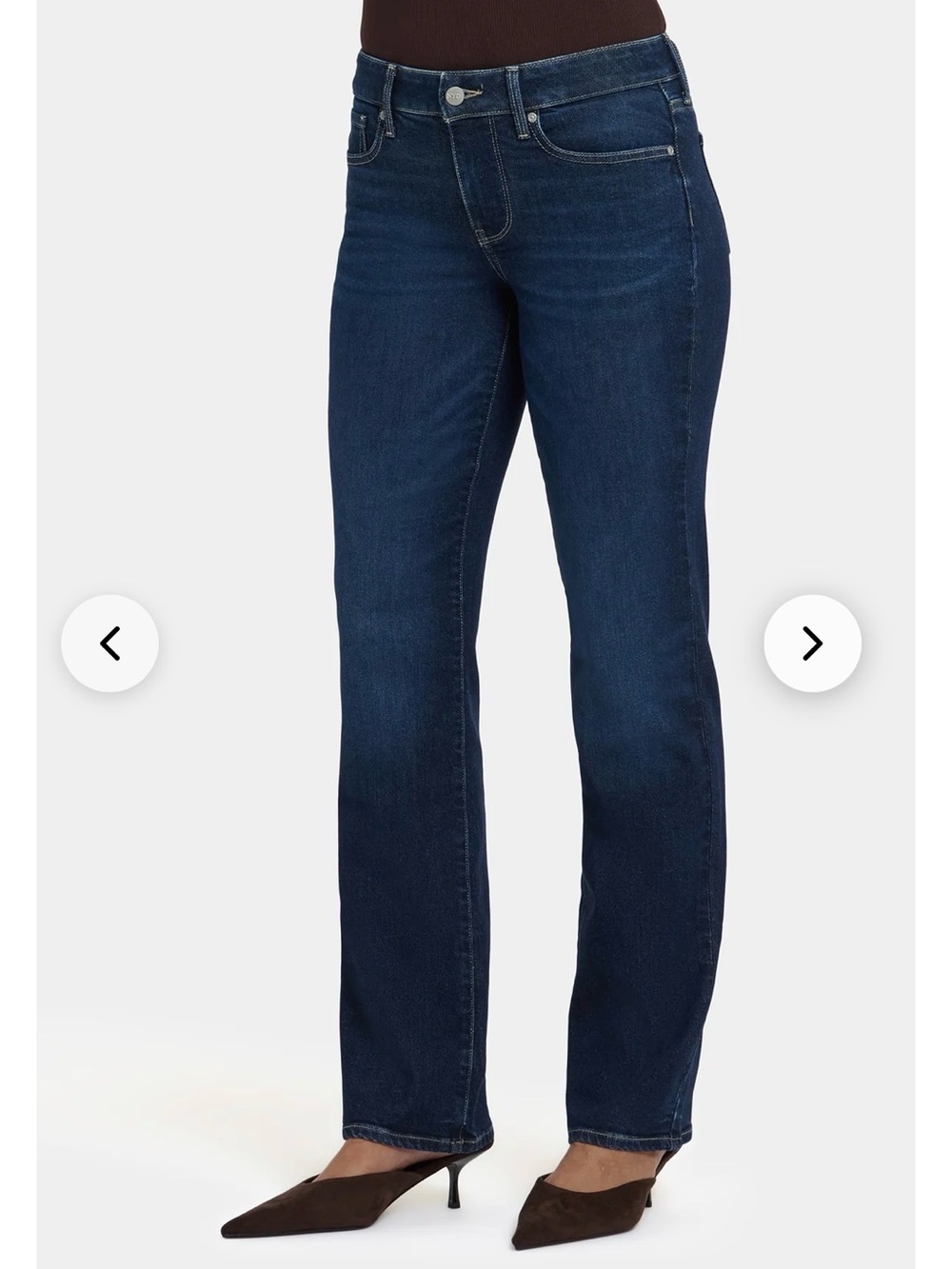 NYDJ Marilyn Straight Leg Jeans Dark Blue Wash Size 6 Slimming, stretch $115 - Picture 8 of 8